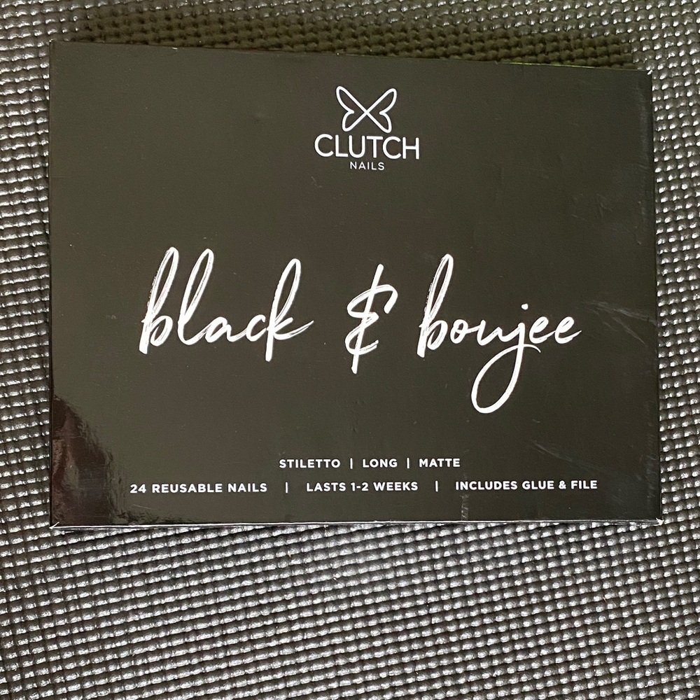 Black & Boujee Stiletto Reusable Nails